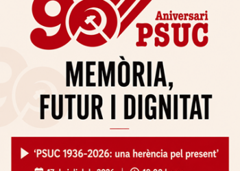 El ministre Urtasun encapçala l’acte central del 90è aniversari del PSUC