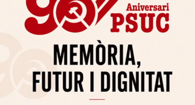 El ministre Urtasun encapçala l’acte central del 90è aniversari del PSUC