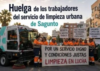 CGT denuncia servicios mínimos abusivos en la huelga de limpieza viaria de Sagunto