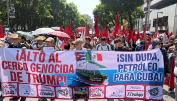 Miles marcharon en Ciudad de México contra el bloqueo y la guerra: «¡Petróleo para Cuba!»