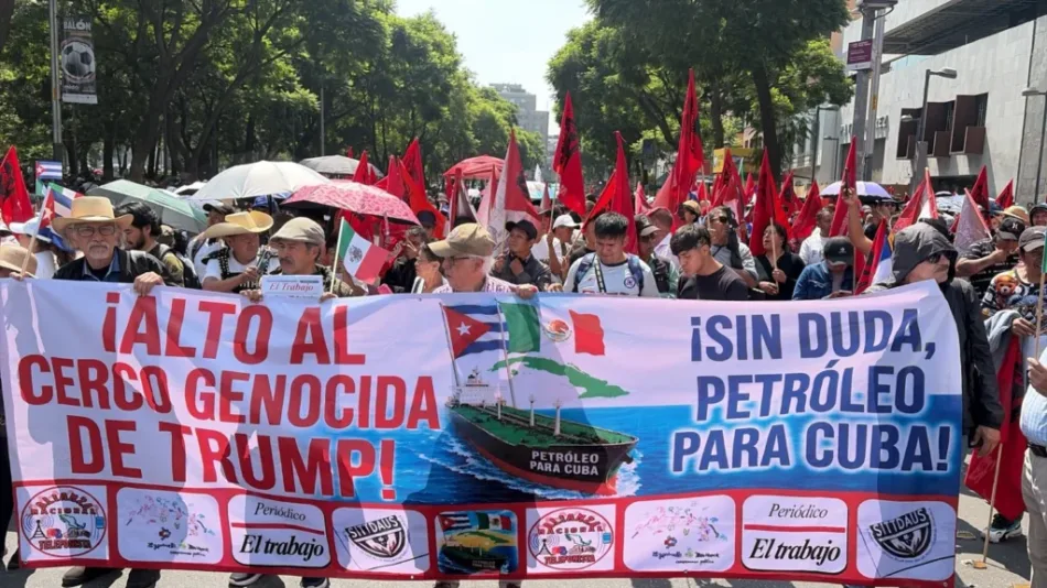 Miles marcharon en Ciudad de México contra el bloqueo y la guerra: «¡Petróleo para Cuba!»