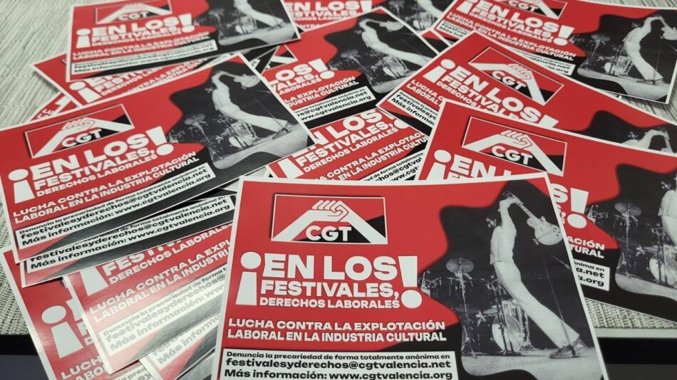 CGT mantiene la campaña por los derechos laborales en los festivales de música