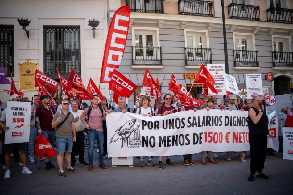 CCOO exige un salario mínimo para la Administración General del Estado