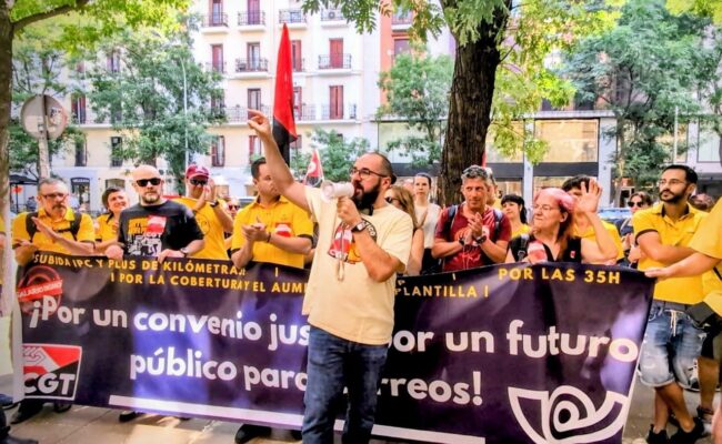 CGT Correos, contra la represión sindical y la precariedad en una multitudinaria concentración en Madrid