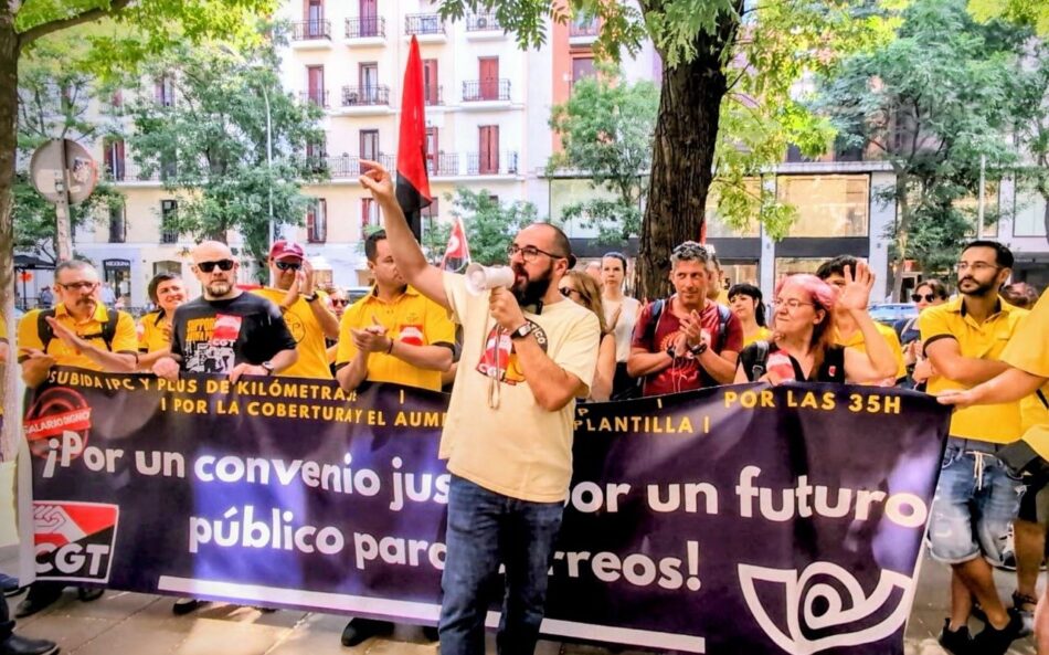 CGT Correos, contra la represión sindical y la precariedad en una multitudinaria concentración en Madrid