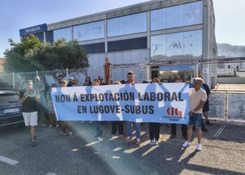 Importante seguimento na primeira xornada de folga nos autobuses de Lugove-Subus