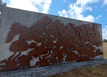 Homenaje a Celso de Poulo, asesinado por fascistas durante la intentona golpista de 1936, el 18 de agosto en Furriolo (Ourense)
