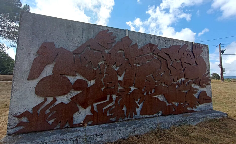 Homenaje a Celso de Poulo, asesinado por fascistas durante la intentona golpista de 1936, el 18 de agosto en Furriolo (Ourense)