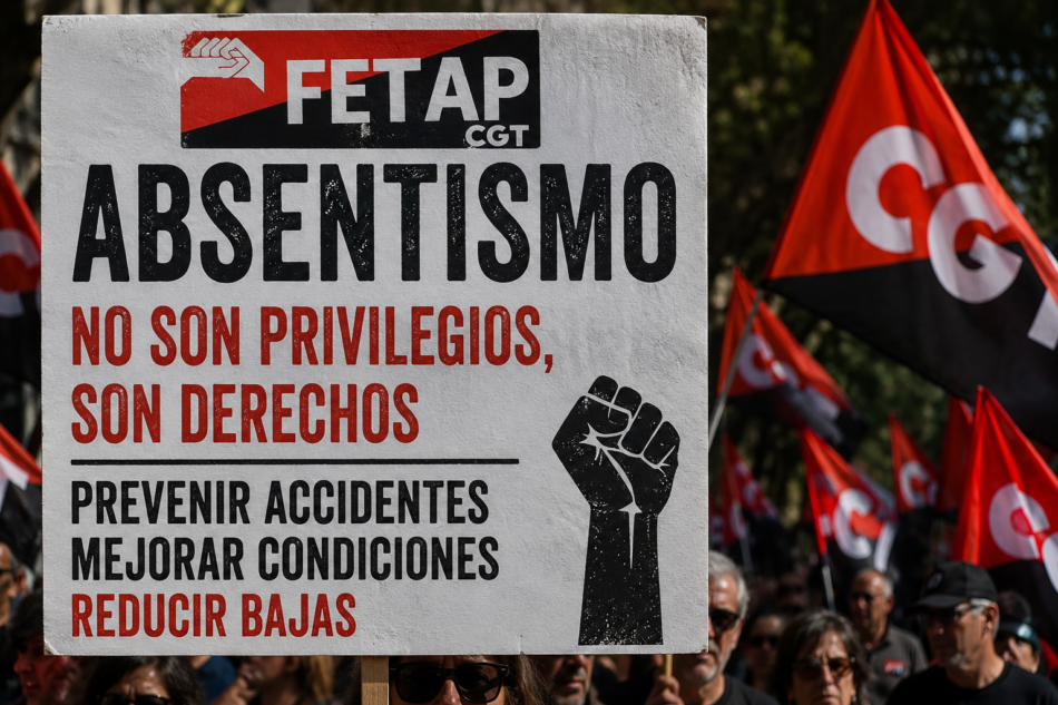 FETAP-CGT desmonta el discurso sobre el absentismo laboral con datos oficiales