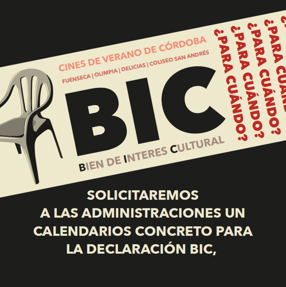 La Coordinadora SOS Cines de Verano de Córdoba solicita cita con el sr. Alcalde -José María Bellido- y con el sr. Delegado de la Consejería de Cultura de la Junta de Andalucía, Eduardo Lucena