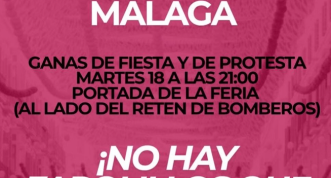 La Feria de Málaga no tapa la crisis: El colectivo «Un Techo por Derecho» protesta esta noche en la portada por la ola de desahucios