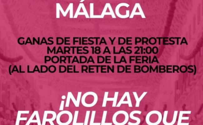 La Feria de Málaga no tapa la crisis: El colectivo «Un Techo por Derecho» protesta esta noche en la portada por la ola de desahucios