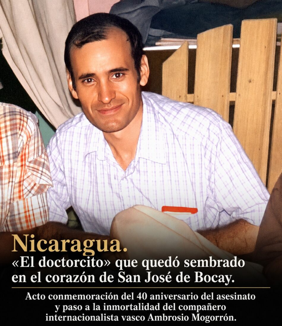 Conmemoran el 40 aniversario del asesinato de Ambrosio Mogorrón en Nicaragua