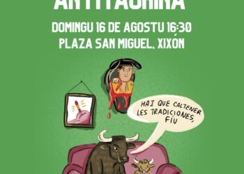 Más de cien colectivos apoyaron la manifestación antitaurina en Xixón