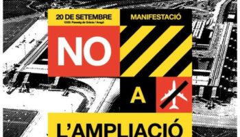 Gran mobilització el 20 de setembre contra l’ampliació de l’aeroport del Prat