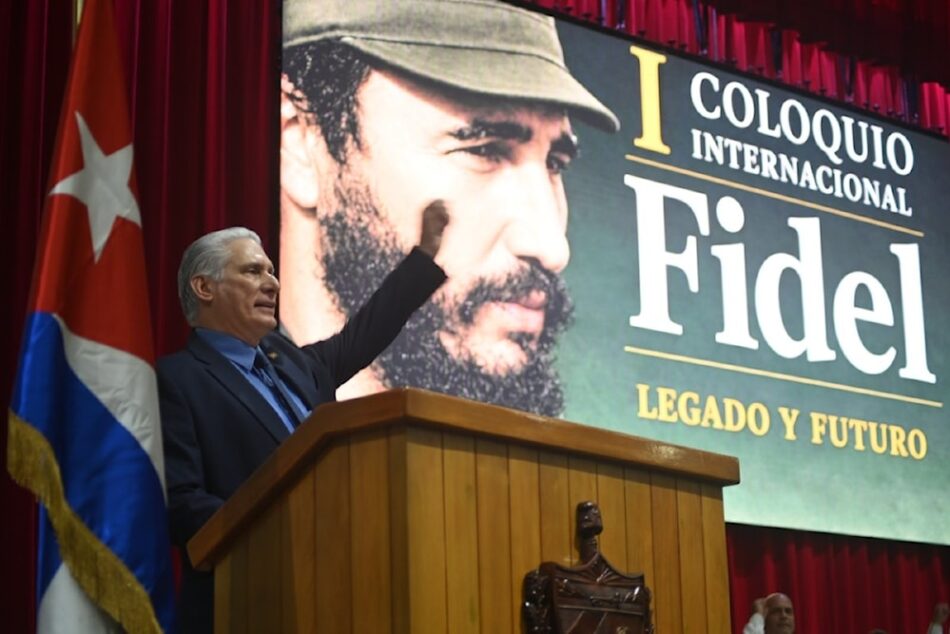 Díaz‑Canel llama a asumir el legado de Fidel ante desafíos en Cuba