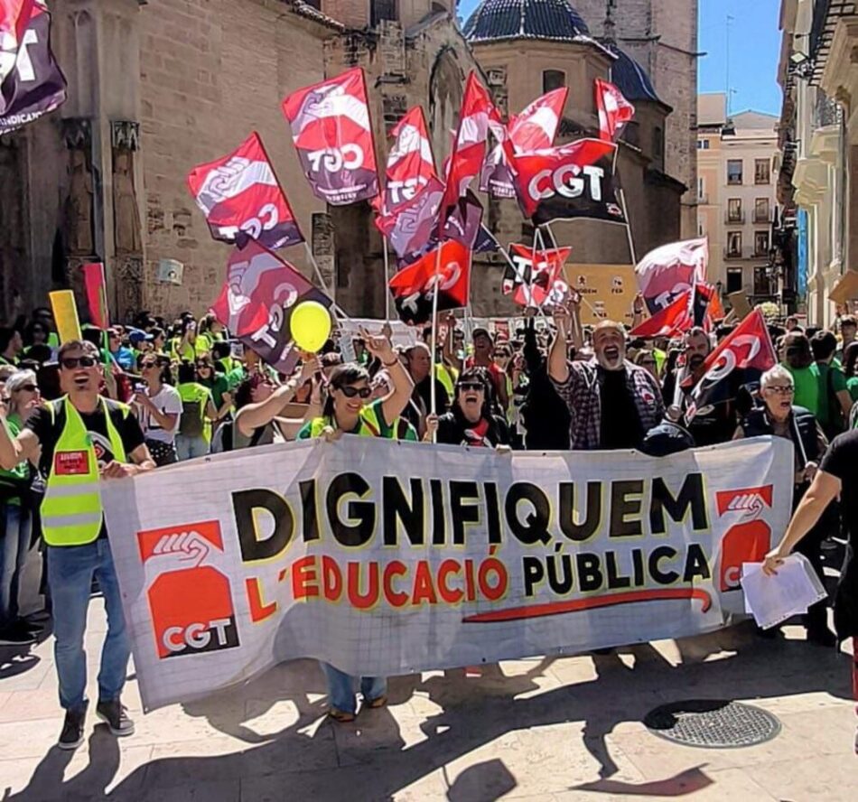 CGT pone sus servicios jurídicos a disposición de los denunciados por la huelga de educación