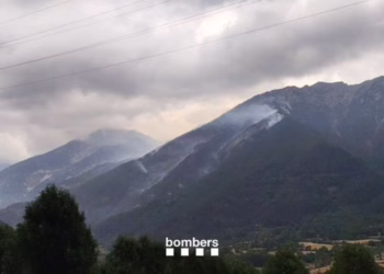 Los Bombers dan por controlado el incendio de Senet (Lleida)