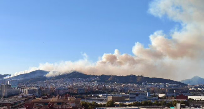 Barcelona eleva a fase de emergencia el Plan de Actuación Municipal por el incendio de Collserola