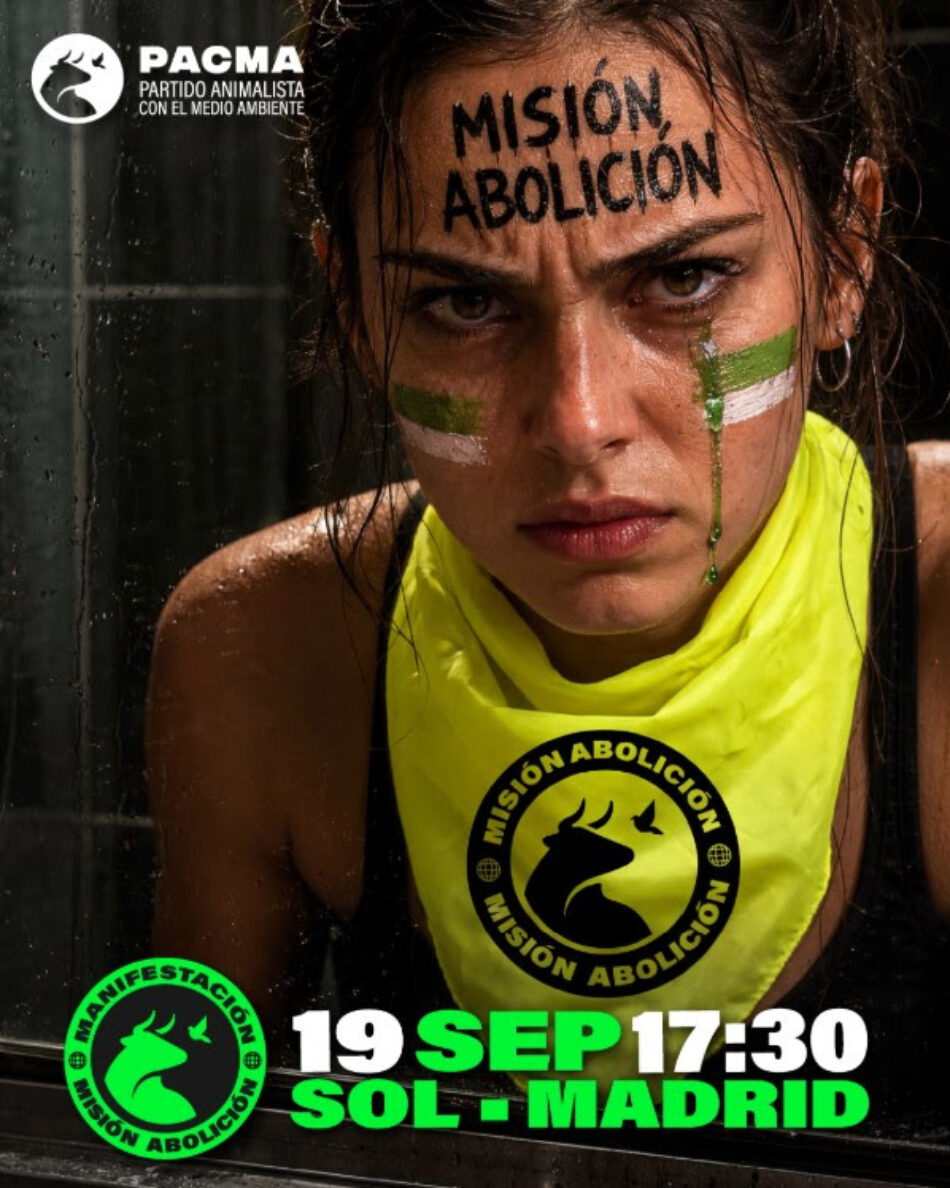 PACMA convoca la manifestación Misión Abolición 2026 para exigir en Madrid el fin de la tauromaquia