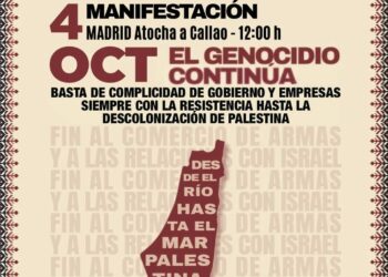 Nueva ola de solidaridad con Palestina: RESCOP convoca los días 3 y 4 de octubre manifestaciones en decenas de ciudades españolas bajo el lema «el genocidio continúa»