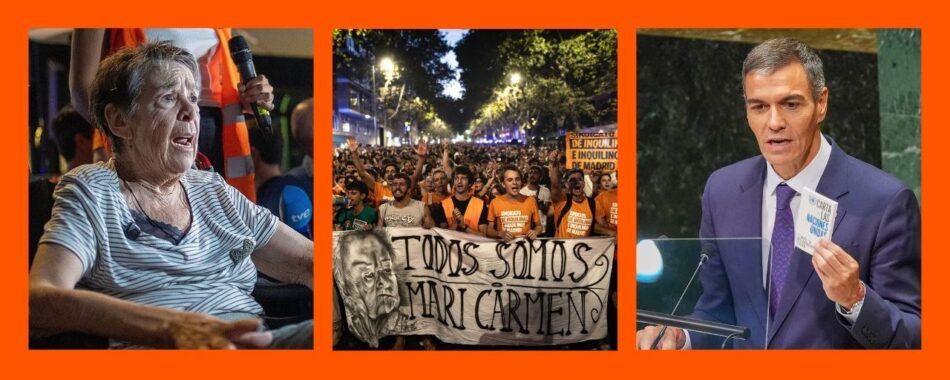 CGT apoya cualquier medida que haga que Maricarmen regrese a su casa y llama a su afiliación a implicarse en las acampadas por la vivienda de todo el Estado