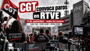 CGT convoca paros para todas las personas trabajadoras de RTVE el 14 de septiembre de 2026
