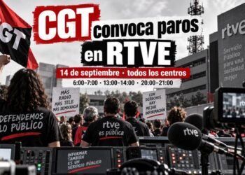CGT convoca paros para todas las personas trabajadoras de RTVE el 14 de septiembre de 2026