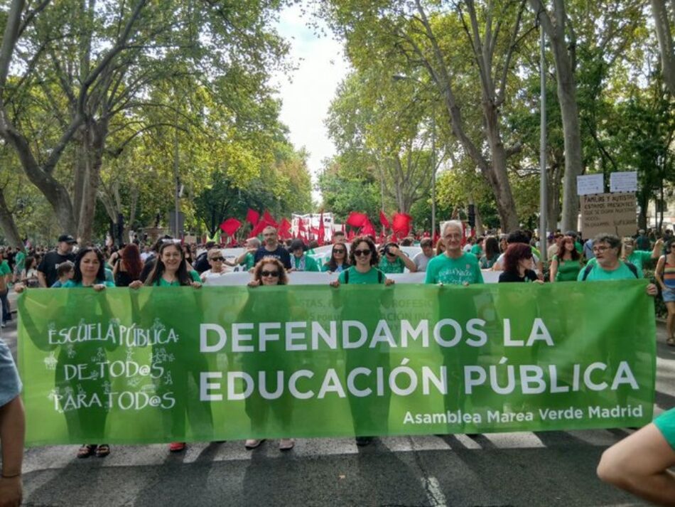 La comunidad educativa madrileña planta cara a Ayuso: la marea verde calienta para la huelga indefinida del 14 de octubre
