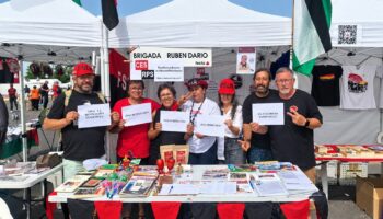 Sandinistas europeos promovieron la solidaridad con Nicaragua en la Fiesta del PCE