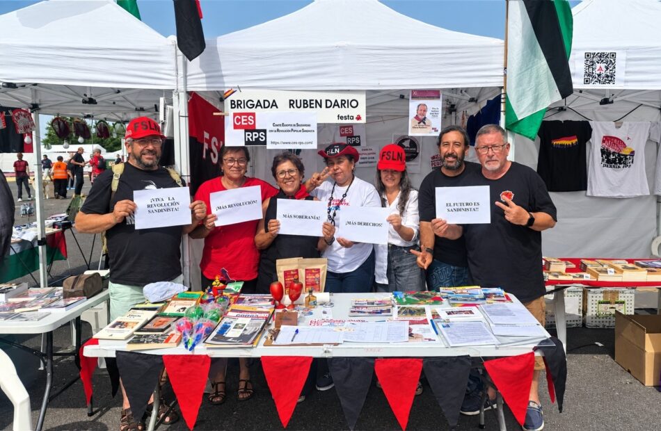 Sandinistas europeos promovieron la solidaridad con Nicaragua en la Fiesta del PCE