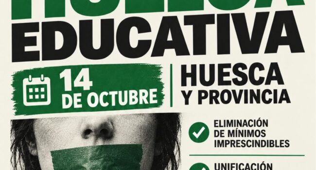 CGT Huesca muestra su preocupación por las declaraciones del Director Provincial de Educación sobre la Inspección y el expediente a un delegado sindical