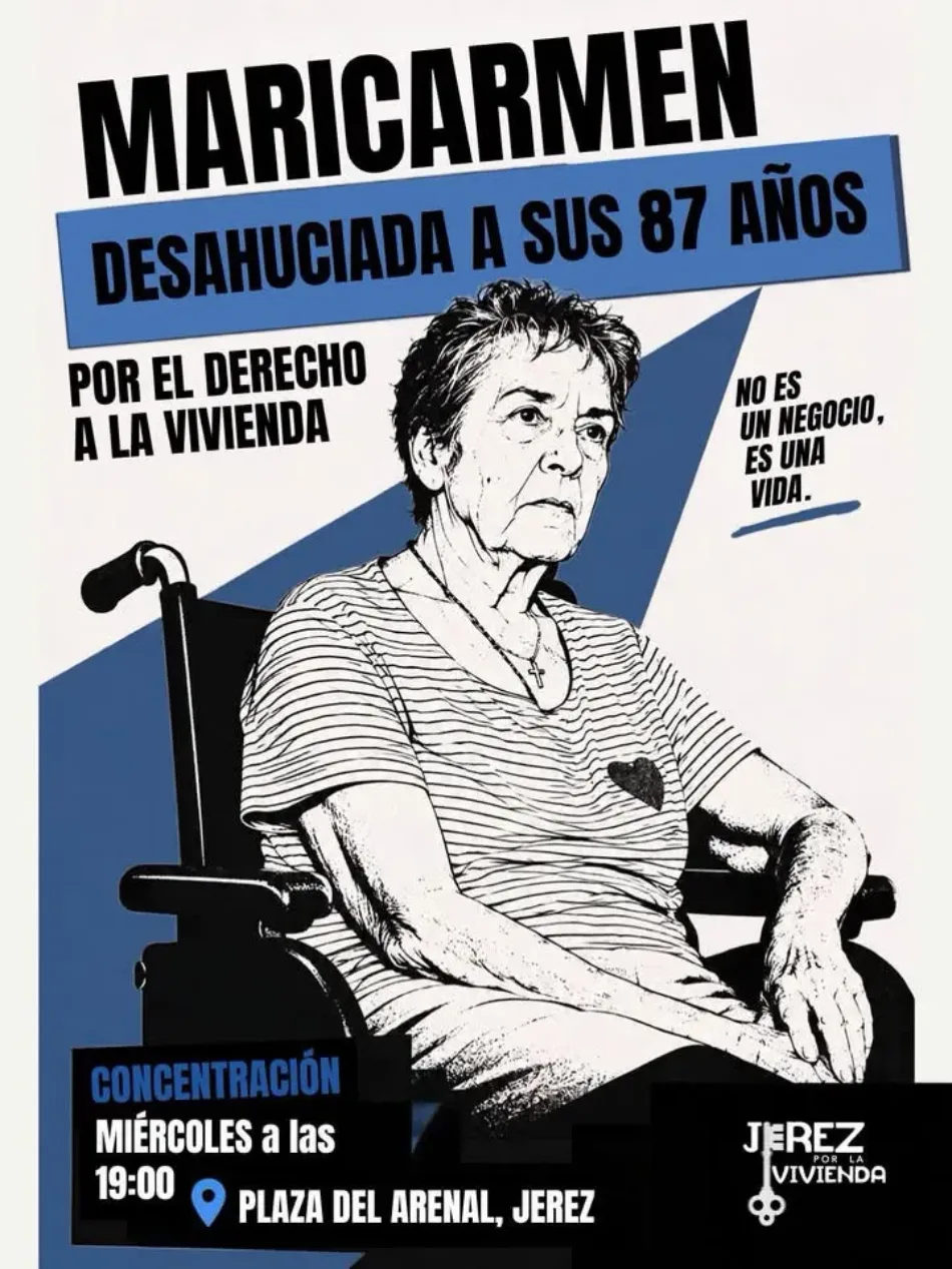 Jerez por la Vivienda convoca este miércoles en el Arenal una movilización contra los desahucios y por el derecho a la vivienda