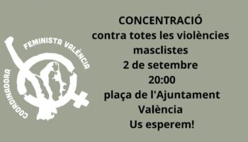 Concentración feminista este miércoles en Valencia ante la provocación de la alcaldesa