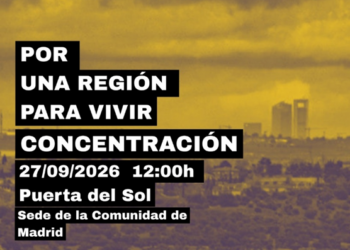 Más de cincuenta organizaciones ciudadanas se movilizan contra la nueva ley del suelo de la Comunidad de Madrid, bajo el lema “una región para vivir, no para especular” 