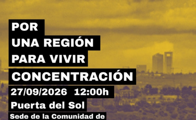 Más de cincuenta organizaciones ciudadanas se movilizan contra la nueva ley del suelo de la Comunidad de Madrid, bajo el lema “una región para vivir, no para especular” 
