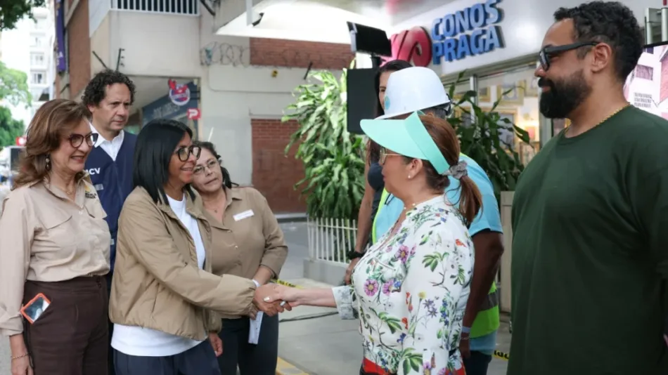 Delcy Rodríguez supervisa labores del Plan Venezuela Renace en Chacao y Altamira