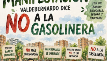 Nueva manifestación en Valdebernardo para impedir la apertura de una gasolinera sin personal junto a edificios de viviendas