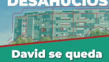 Los fondos buitre propietarios de la antigua obra social de La Caixa ejecutan su primer desahucio en Madrid a la vez que dan charlas sobre vivienda en The District