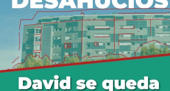 Los fondos buitre propietarios de la antigua obra social de La Caixa ejecutan su primer desahucio en Madrid a la vez que dan charlas sobre vivienda en The District