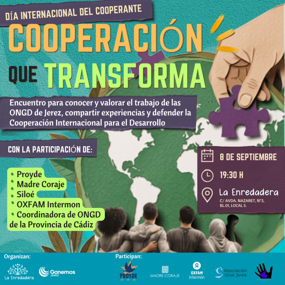La Enredadera de Jerez inicia el curso con la jornada ‘Cooperación que transforma’ sobre cooperación internacional