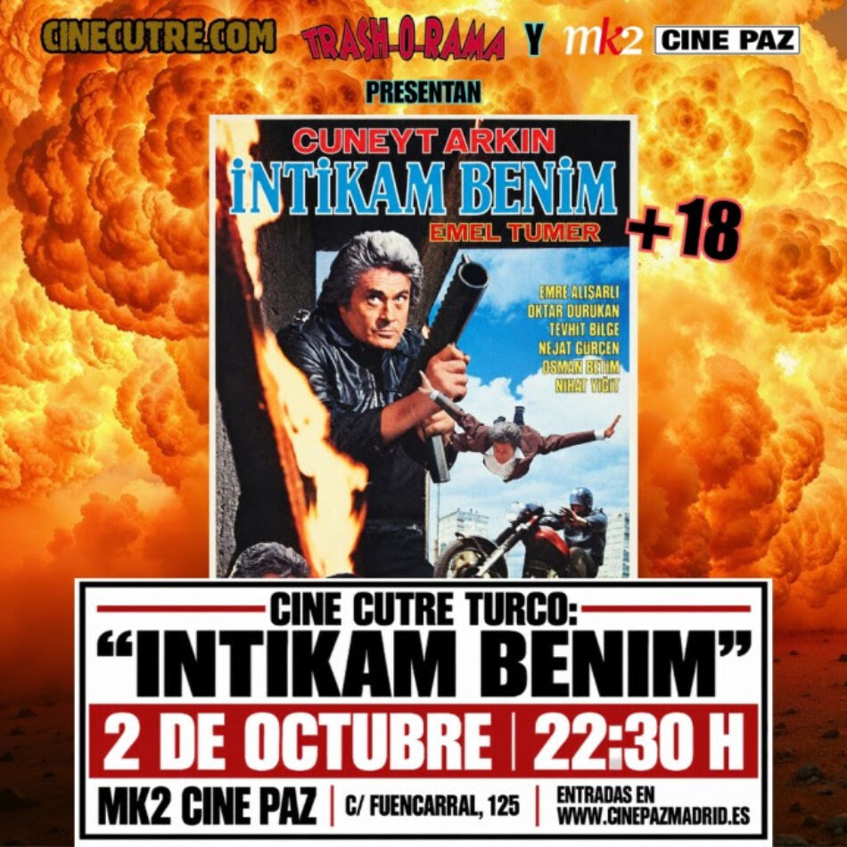 El cine turco más cutre y demencial llega el 2 de octubre al mk2 Cine Paz de Madrid con la película “Intikam Benim”