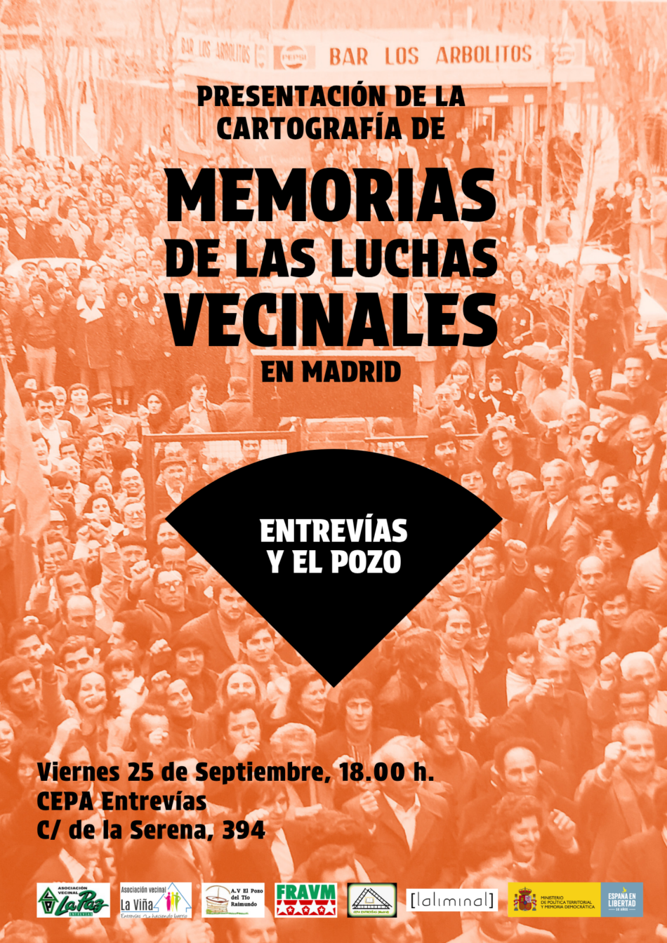 Presentaciones de una nueva cartografía sonora de las luchas vecinales en Entrevías, El Pozo del Tío Raimundo y Palomeras Bajas (Madrid); 25 de septiembre y 2 de octubre