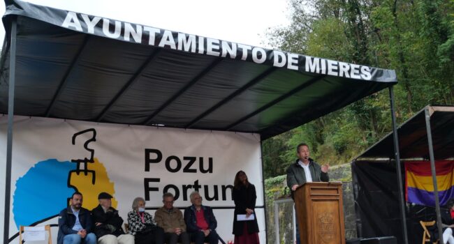 Ovidio Zapico reivindica el Pozu Fortuna como lugar de memoria democrática para construir un futuro de paz y esperanza