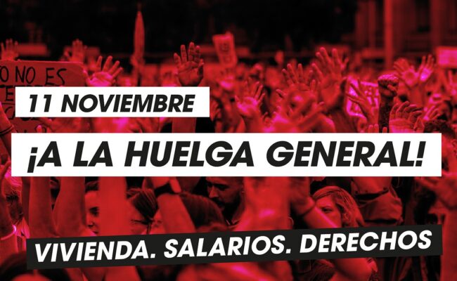 El PCE llama a preparar la huelga general del 11 de noviembre y sitúa la vivienda y los salarios en el centro del conflicto de clase