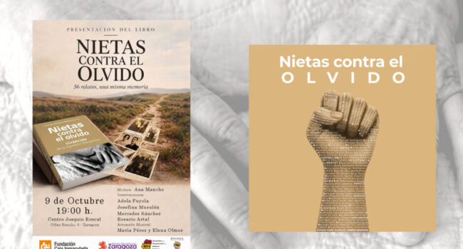 Presentación del libro coral  «Nietas contra el olvido»: 56 relatos en primera persona para romper el silencio de la represión franquista