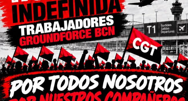 CGT denuncia represión sindical con despidos representantes del comité de huelga y de prevención de Groundforce BCN