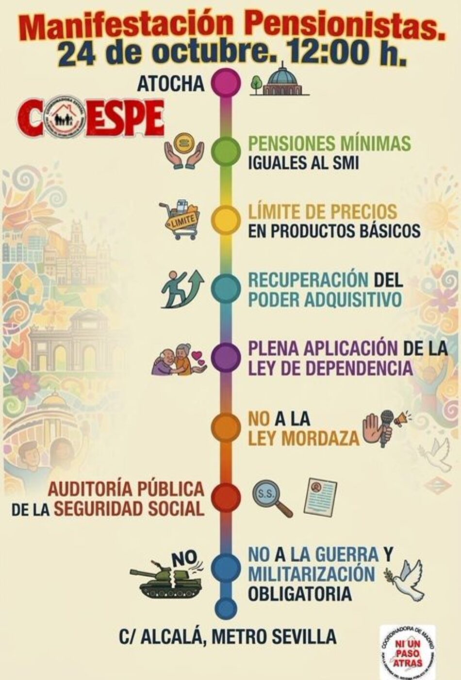 Comunicado de la Unidad de Acción de las plataformas y movimientos de pensionistas de los pueblos y comunidades del Estado