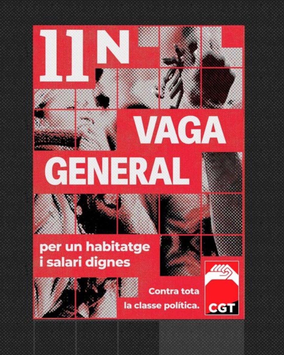 CGT convoca vaga general per l’habitatge i salari dignes el dia 11 de novembre