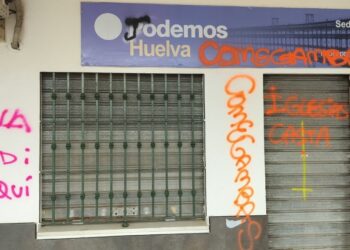 Vandalizada la nueva sede de Podemos en Huelva
